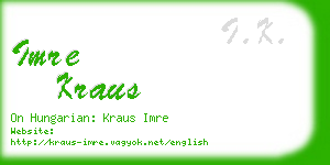 imre kraus business card